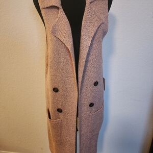 Active USA Pink Sleeveless Cardigan